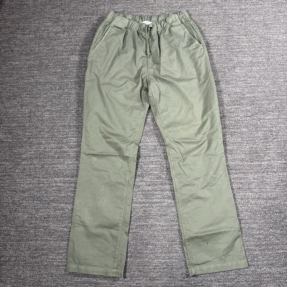 SKU Save Khaki United Twill Easy Chino Pants Mens Medium Green Drawstring USA
